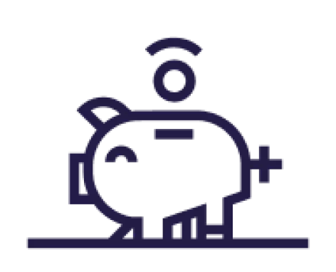 Icono de alcancia de ahorro