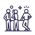 Personas conversando en el ambiente de trabajo